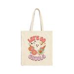 Lets Go Ghouls Halloween Canvas Tote Bag