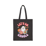 Lets Go Ghouls Halloween Canvas Tote Bag