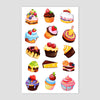 cute adorable dessert stickers, cupcakes, cakes, delightful treats, perfect for birthday favors, scrapbooking, journaling, etc.